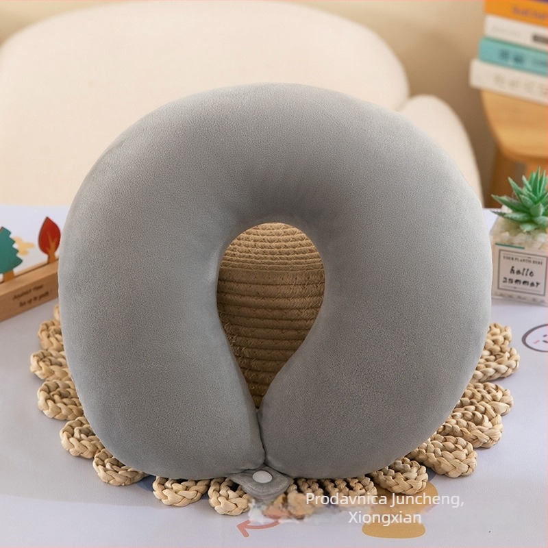 Jastuk u obliku U za ured i putovanja, marka Juncheng, punjenje: vlakna poliester, navlaka: crystal velvet, stil: moderni minimalistički, težina ispod 0,5 kg