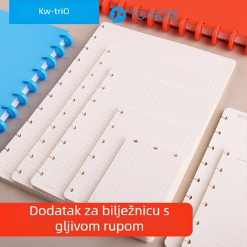 Zamjena unutarnjeg jezgra za bilježnicu s gljivičnim rupama Kw-trio/kedeyou 07910R, Refill za listove, Papir, 50 listova