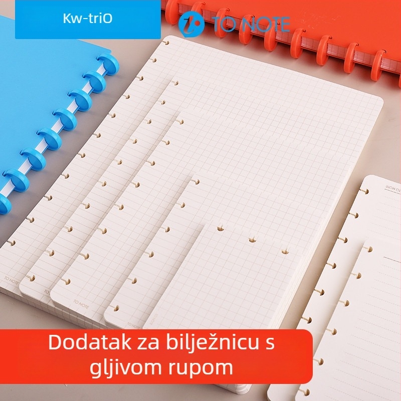 Zamjena unutarnjeg jezgra za bilježnicu s gljivičnim rupama Kw-trio/kedeyou 07910R, Refill za listove, Papir, 50 listova