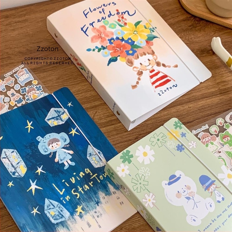 A5 album za naljepnice i kartice, unutarnje stranice od pisaćeg papira, pogodan za loose-leaf dopune, IP nije ovlašten, uvoz: zabranjen