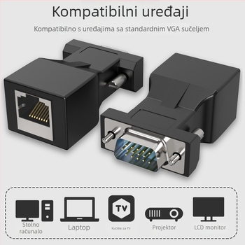 VGA proširenje s RJ45 adapter kabelom, 20 m, univerzalna kompatibilnost, FTASI FT-VJ20