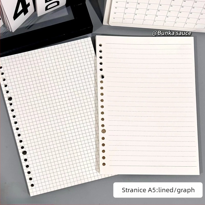 Notes s listovima s slobodno raspoređenim listovima, prozirna PVC mekana korica, 60 listova, papir od drvene celuloze, bilo koji tip rupa, osnovno pakiranje