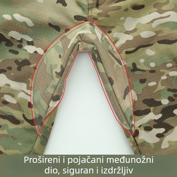 Muški vanjski kamuflažni komplet: otporan na habanje, opušten kroj, za proljeće i jesen, s više džepova.