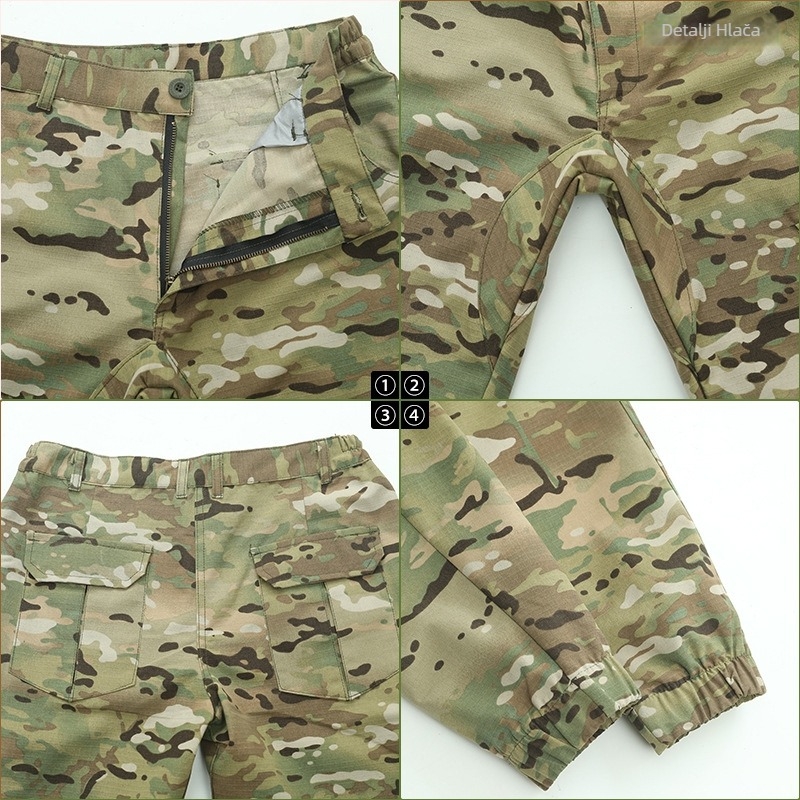 Muški vanjski kamuflažni komplet: otporan na habanje, opušten kroj, za proljeće i jesen, s više džepova.
