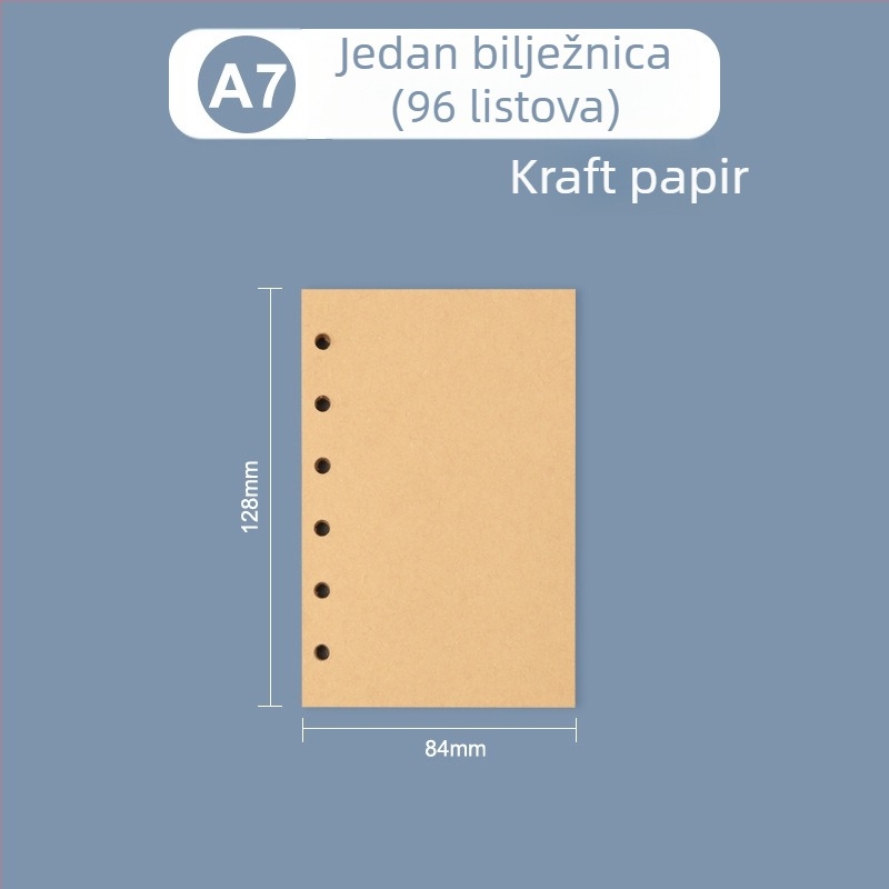 Loose-leaf unutarnji jezgra za bilježnicu: stranice s mrežom i Cornell stilom linija, 6 ili 9 rupa, 100/96 listova, logo tiskano, mogućnost prilagodbe