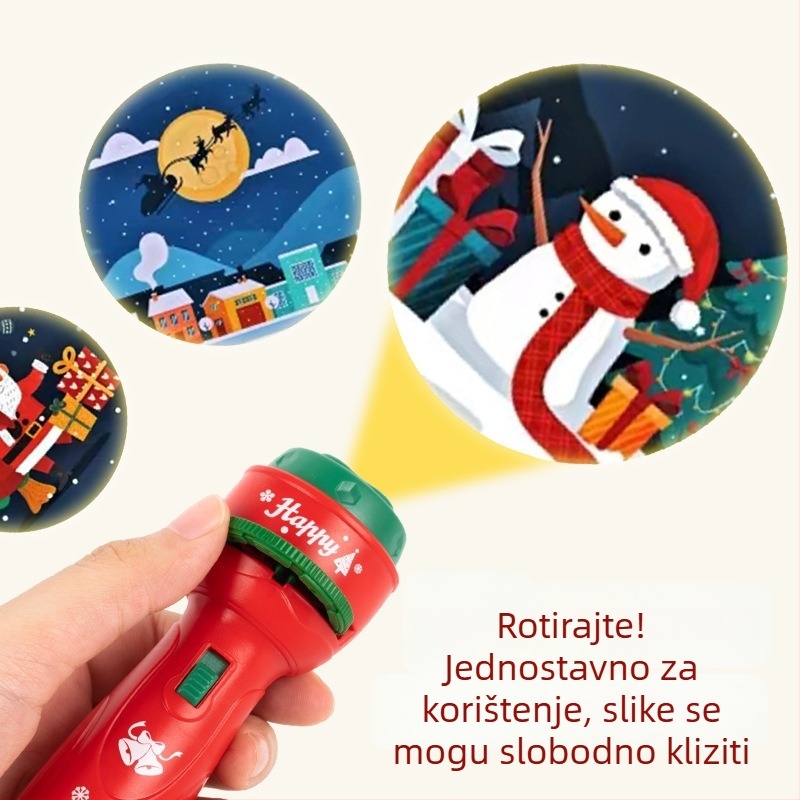 LED projekcijska svjetiljka za djecu, edukativna igračka s jasnom projekcijom, razvija vid i koordinaciju ruka-oko, plastično kućište, uzrast 4-6 godina