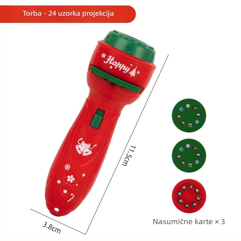 LED projekcijska svjetiljka za djecu, edukativna igračka s jasnom projekcijom, razvija vid i koordinaciju ruka-oko, plastično kućište, uzrast 4-6 godina