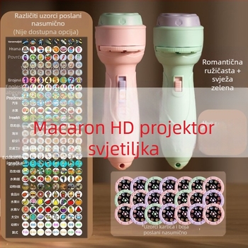 Dječja LED projekcijska svjetiljka-igrač s edukacijskim funkcijama za prepoznavanje znakova; plastična konstrukcija, za djecu 4–6 godina