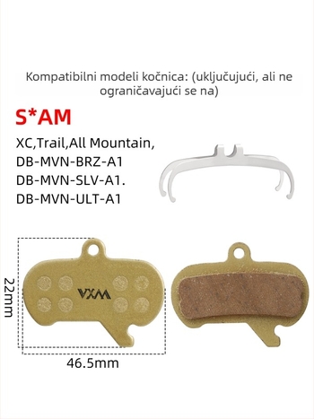 Vxm planinski bicikl pločice hidrauličnih disk kočnica – metal/smola/keramika