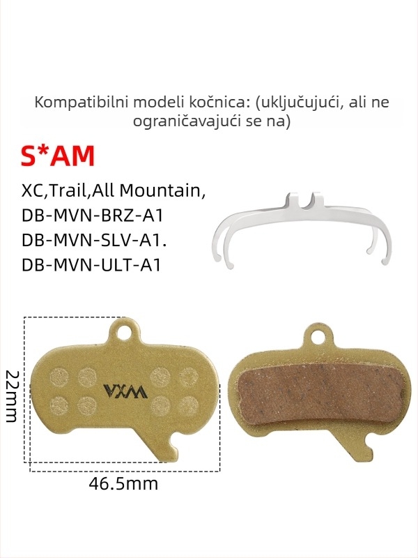 Vxm planinski bicikl pločice hidrauličnih disk kočnica – metal/smola/keramika