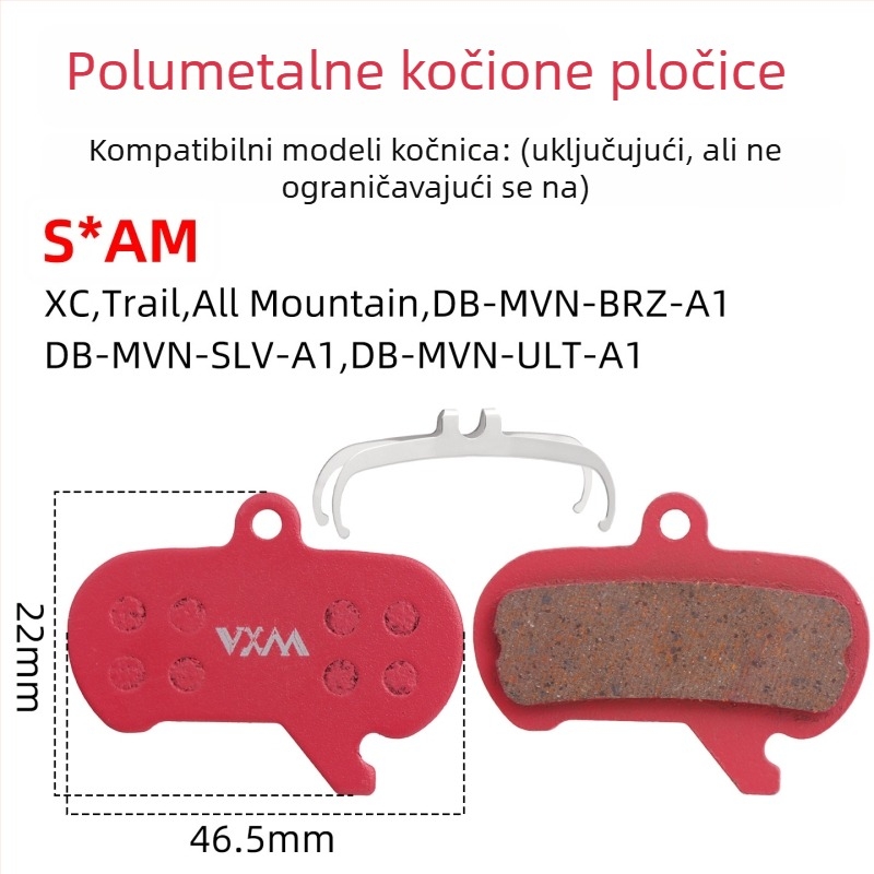 Vxm planinski bicikl pločice hidrauličnih disk kočnica – metal/smola/keramika