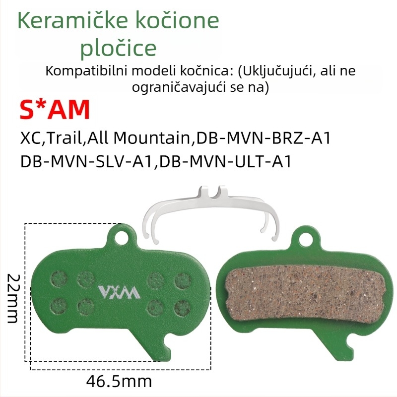 Vxm planinski bicikl pločice hidrauličnih disk kočnica – metal/smola/keramika