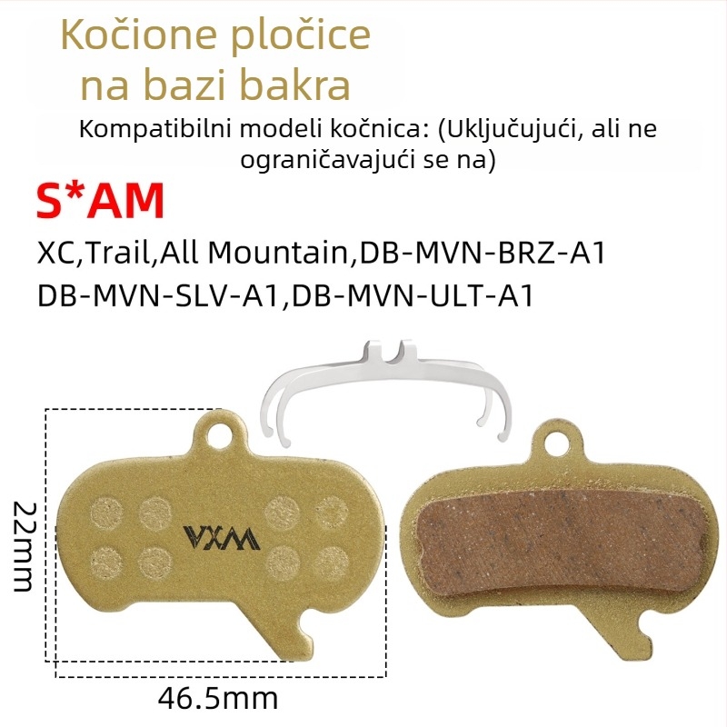 Vxm planinski bicikl pločice hidrauličnih disk kočnica – metal/smola/keramika