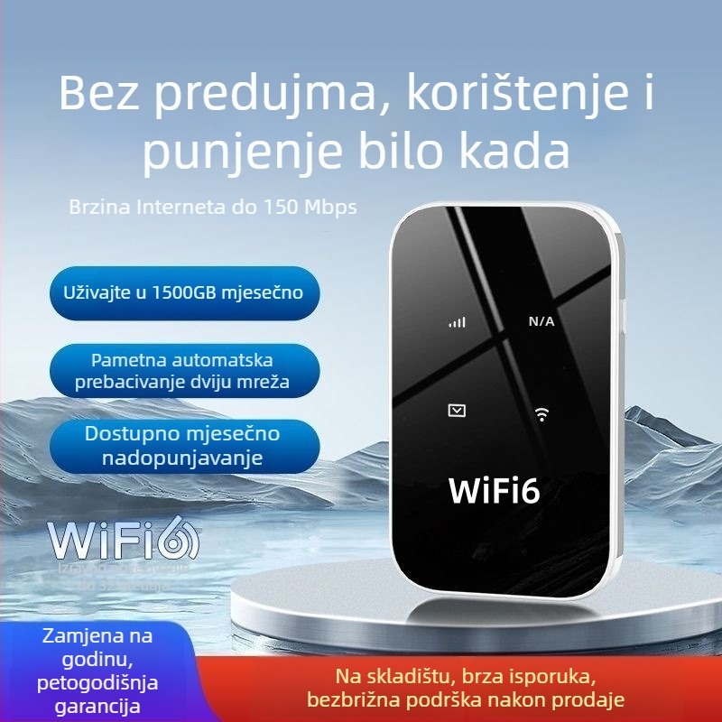 Prijenosni WiFi 6 usmjerivač USB 2.0, firewall, FCC Class B, do 300 Mbps