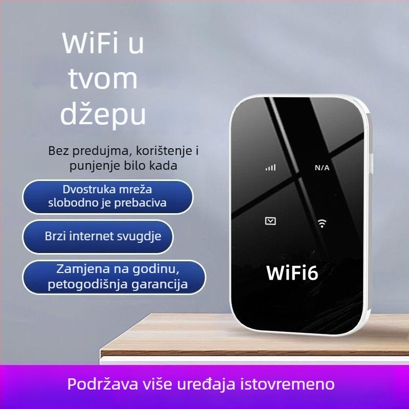 Prijenosni WiFi 6 usmjerivač USB 2.0, firewall, FCC Class B, do 300 Mbps
