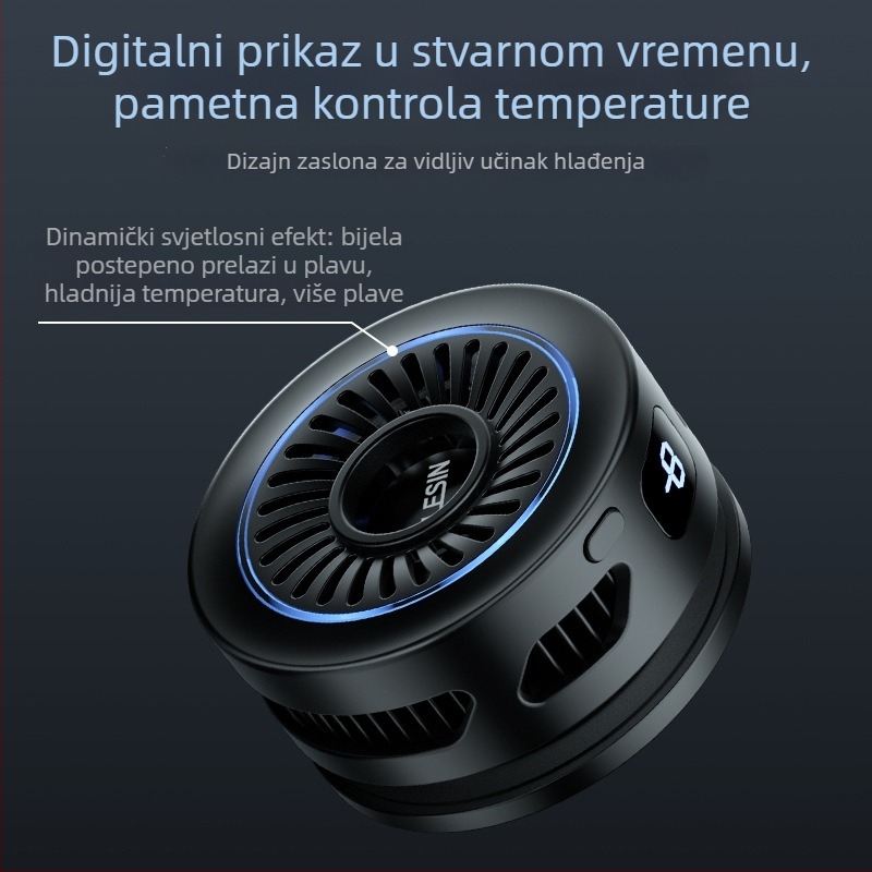 TELESIN mobilni hladnjak za live streaming telefona, poluvodičko magnetsko hlađenje, inteligentno hlađenje, 27W, Type-C, ABS, 85 g