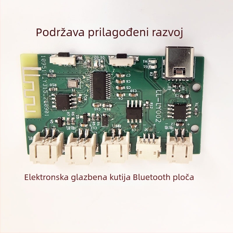 4Ω 3W Bluetooth pojačalo ploča s dodirnim noćnim svjetlom i TWS zvučnikom