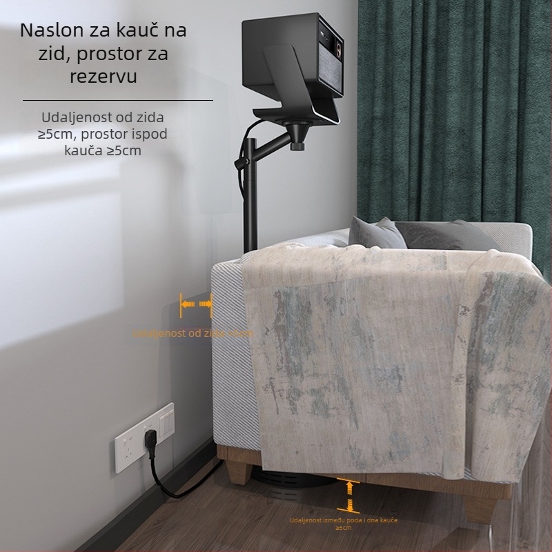 Stalak za projektor za zid s skrivenom podnom podrškom, model CINE-PB29L, marka Thinking of Shadow, težina 6,5 kg, nije uvezen