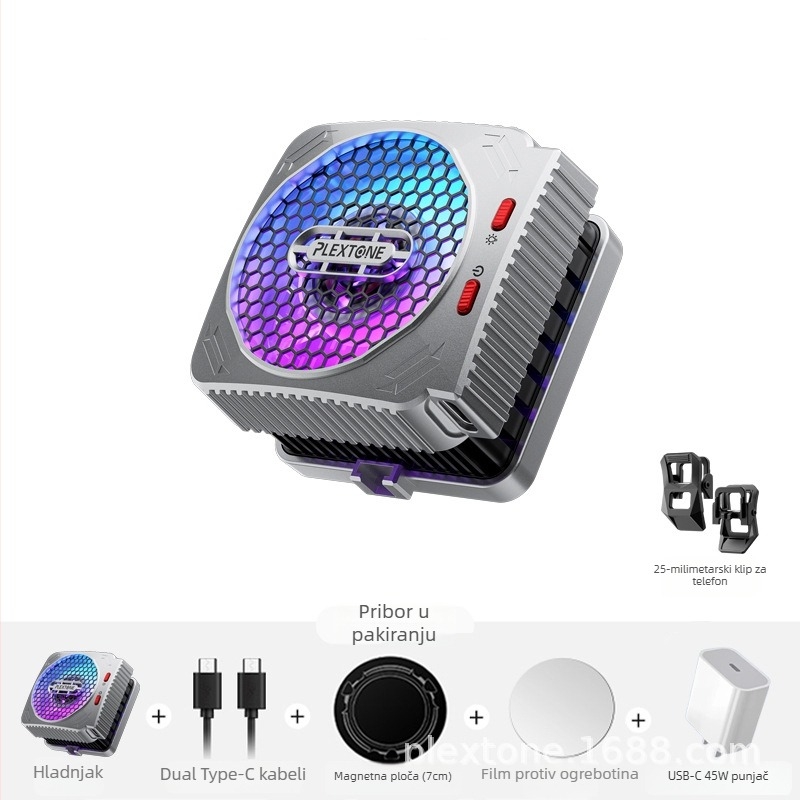 Plextone MX2 Mobilni gaming hladnjak – 30W poluvodičko hlađenje, brzo hlađenje, stabilna frekvencija okvira, Type-C sučelje