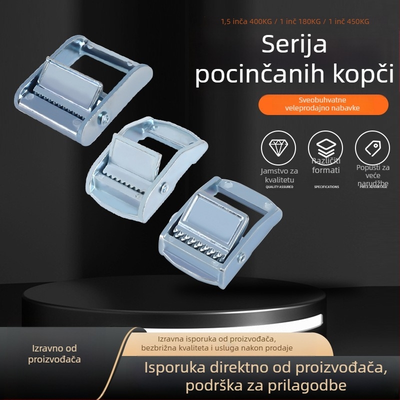 Jukang spona od cinkovog legura za sigurnosni pojas s prilagodljivim naponom i pričvrsnim hardverom