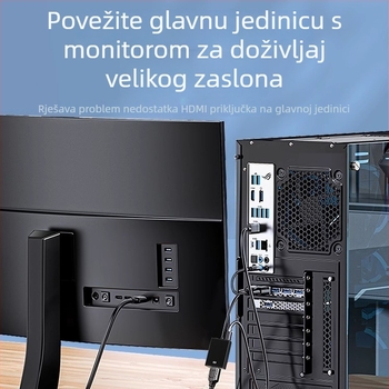 VGA na HDMI adapter, model Vga to hdmi, za TV/monitor, bez daljinskog buđenja