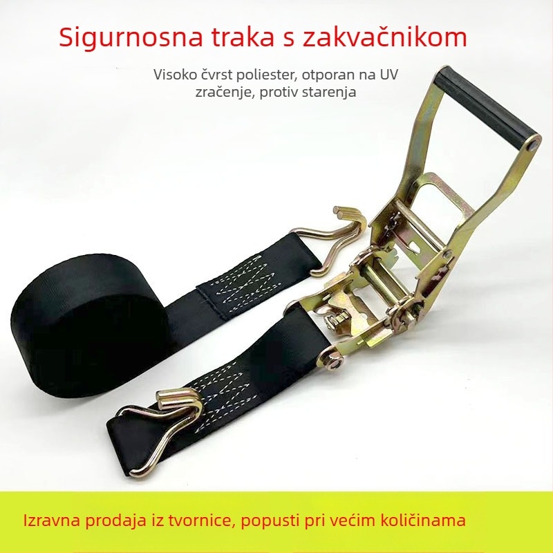 Napinjač sigurnosnog pojasa za auto – Poliester; Duljina po narudžbi; Ručni napinjač; Nosivost 5 tona; Širina užeta 4,8 cm