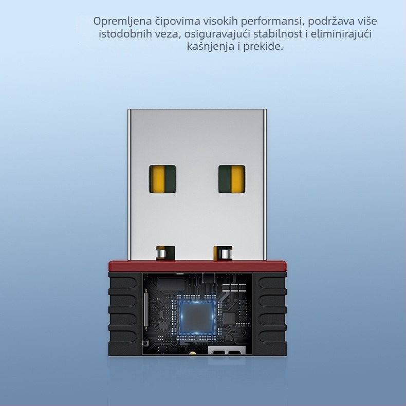 Mini USB bežična mrežna kartica, 150 Mbps WiFi4, USB sučelje