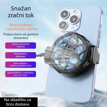 X18 Hlađenje za telefon – 5W, ABS+metal, USB-C, Tiho zračno hlađenje, 3 brzine