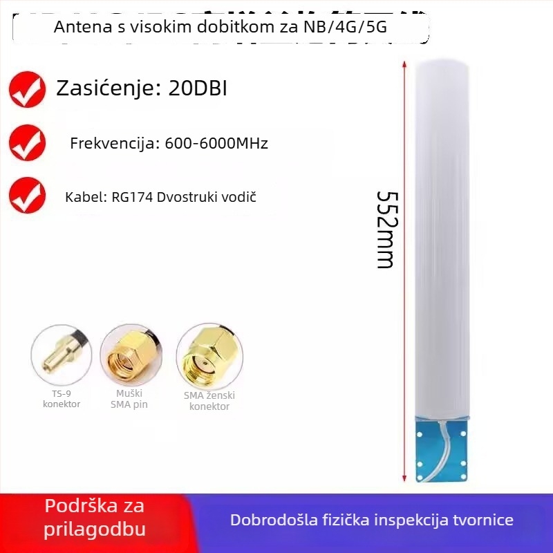 5G router antena za CPE Pro, omnidirekcijska barrela antena, SMA priključak, WiFi visoki dobitak