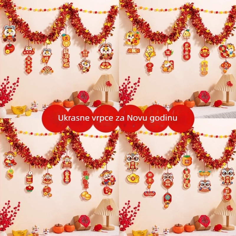 Papirnato pozadinsko uređenje za razrede – Godina konja, Proljetni festival, dekor prostorije, rekviziti za postavljanje, univerzalni stil