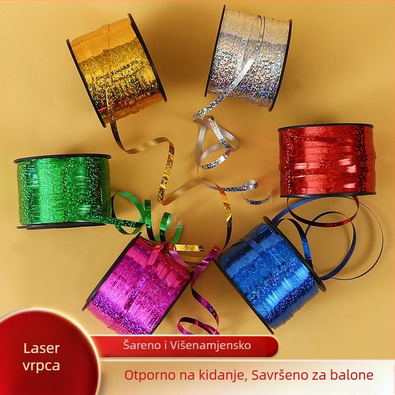 Plastična konopac za vezanje balona – ukrasni balon, okruglog oblika, bez logotipa, pogodno za rođendane i vjenčanja