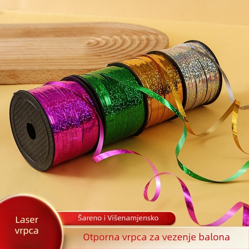 Plastična konopac za vezanje balona – ukrasni balon, okruglog oblika, bez logotipa, pogodno za rođendane i vjenčanja