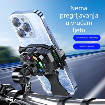 X107 hladnjak za mobitel s bočnim klipom, poluvodičko hlađenje i digitalni zaslon, 10 W, Type-C, aluminijska legura + ABS