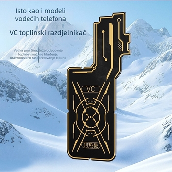 VC01 Jednoliko toplinska ploča s velikom bakrenom pločom za tekućinsko hlađenje poluvodiča; Materijali: ugljično čelik, bakar