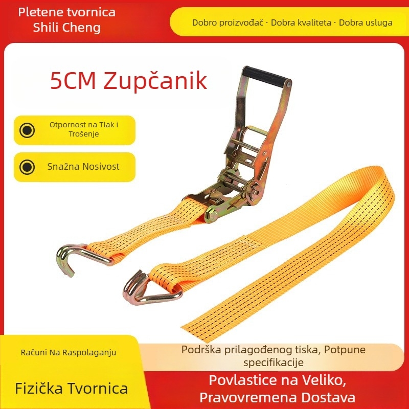 Napinjač s dvostrukim kukama za teretni remen, otporan na vjetar, ojačan sigurnosni remen