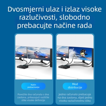 Unnlink HDMI matrica preklopnik/splitter 2x2 s audio izlazom, model 1330, podrška 4K