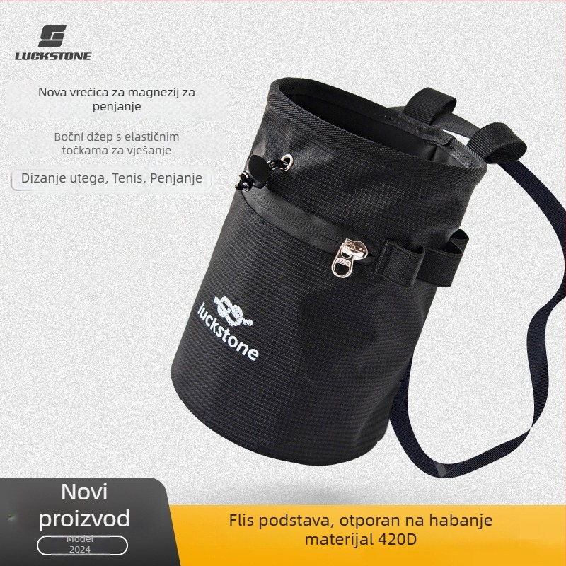 LUCKSTONE Torba s magnezijevim praškom za penjanje, torba za suhi prašak na ruke, torba za poslastice za trening kućnih ljubimaca, talc za fitness s kaišem oko struka