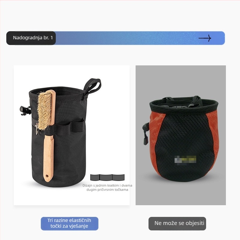 LUCKSTONE Torba s magnezijevim praškom za penjanje, torba za suhi prašak na ruke, torba za poslastice za trening kućnih ljubimaca, talc za fitness s kaišem oko struka