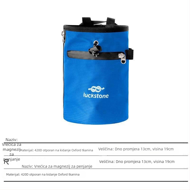 LUCKSTONE Torba s magnezijevim praškom za penjanje, torba za suhi prašak na ruke, torba za poslastice za trening kućnih ljubimaca, talc za fitness s kaišem oko struka