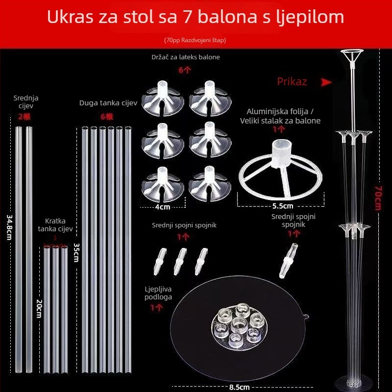 Držač balona za dekoracije zabava — PVC materijal, Nije uvoz, IP potvrda izostaje, Pogodno za sportske događaje