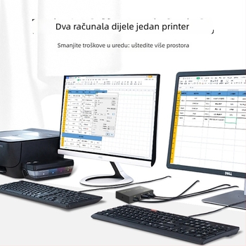 US-1A4B USB prekidač za dijeljenje pisača, kompatibilan s Windowsom 7