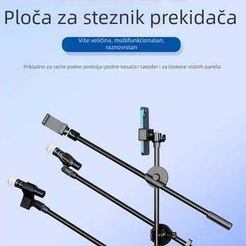 Create Win Chuck Klip za produženje mikrofona – podni cantilever nosač s rotirajućim univerzalnim poprečnim štapom za audio dodatke