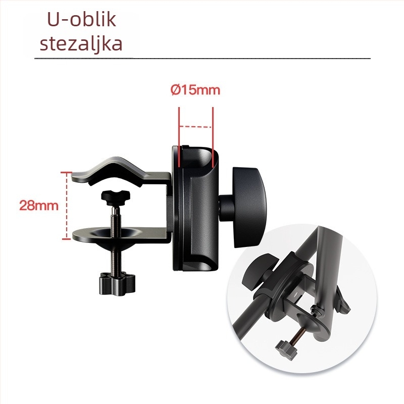 Create Win Chuck Klip za produženje mikrofona – podni cantilever nosač s rotirajućim univerzalnim poprečnim štapom za audio dodatke