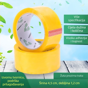 Pakirna traka s ljepilom na bazi vode, BOPP film osnova, za brtvljenje kartona, visoka viskoznost.