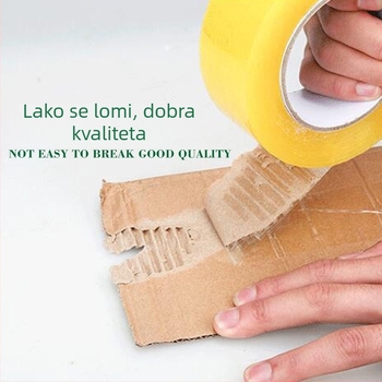 Pakirna traka s ljepilom na bazi vode, BOPP film osnova, za brtvljenje kartona, visoka viskoznost.