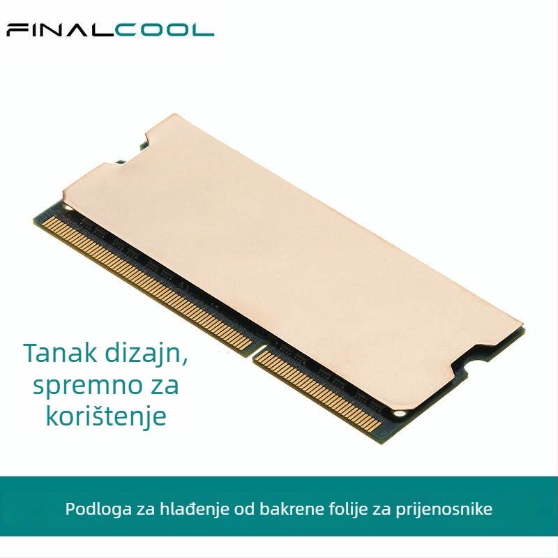 Hlađenje memorije za notebook NB01, bakrena folija, 1 toplinska cijev, 50 g, vrlo tih