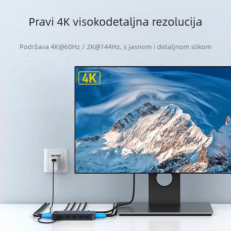 KVM prekidač MT-KH4, 4-port HDMI, 4K@30Hz, povratna kompatibilnost