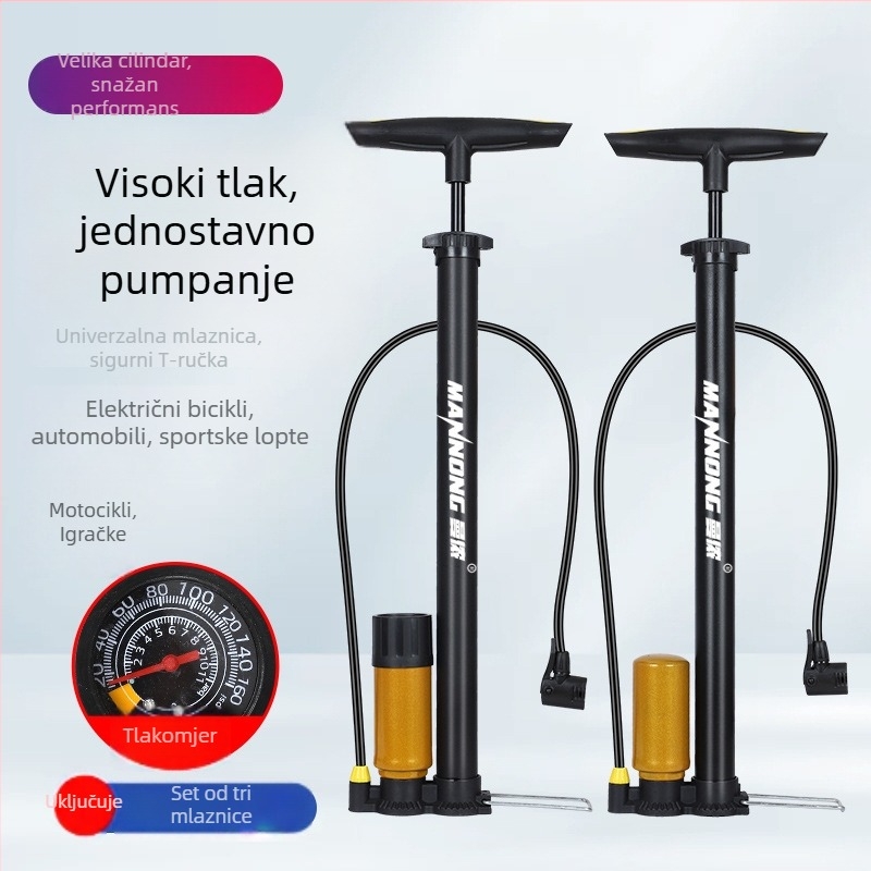 MN-098 Ručna pumpa od nehrđajućeg čelika, visokotlačna pumpa za bicikle i male automobile
