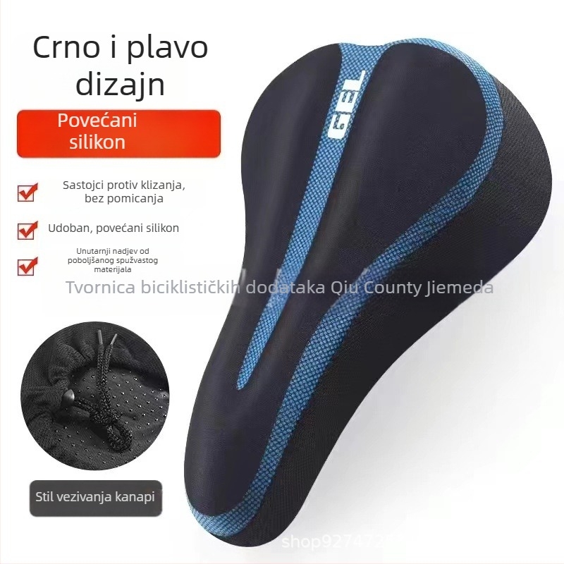 Navlaka za sjedalicu bicikla - silikon spužva, debela, mekana i udobna, elastičan dizajn; brend Jimeida, kompatibilna s planinskim biciklima, mogućnost prilagodbe