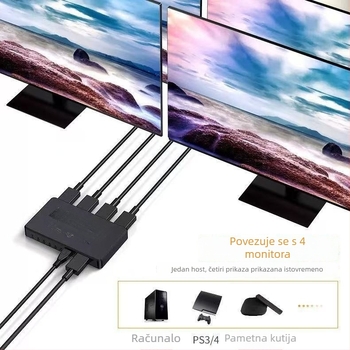 HDMI 4K distribucija i HDTV splitter s izlazima 1x4/1x2 – pretvarač audio-video sinkronizacije